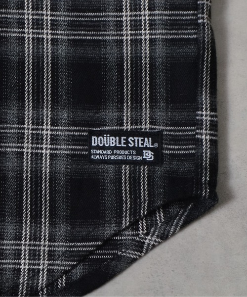 DOUBLE STEAL(ダブルスティール)の「オンブレチェックオーバーサイズシャツ(シャツ/ブラウス・メンズ・ブラック/サックスブルー・MEDIUM/LARGE)」の8枚目の写真