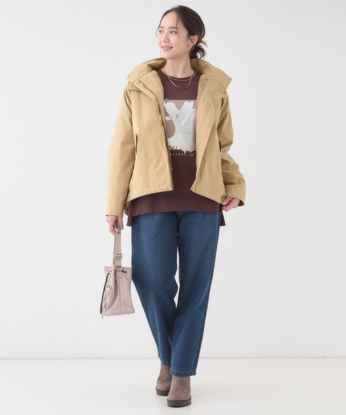 DRESKIP(ドレスキップ)の「【撥水/マルチWAY】フェイクファーライナー付き 欲張りマンパ(ブルゾン・レディース・ブラウン系/ブラック/ライトベージュ/ベージュ・01/04/03/02)」の14枚目の写真