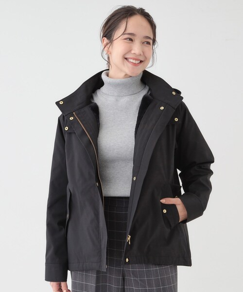 DRESKIP(ドレスキップ)の「【撥水/マルチWAY】フェイクファーライナー付き 欲張りマンパ(ブルゾン・レディース・ブラウン系/ブラック/ライトベージュ/ベージュ・01/04/03/02)」の19枚目の写真