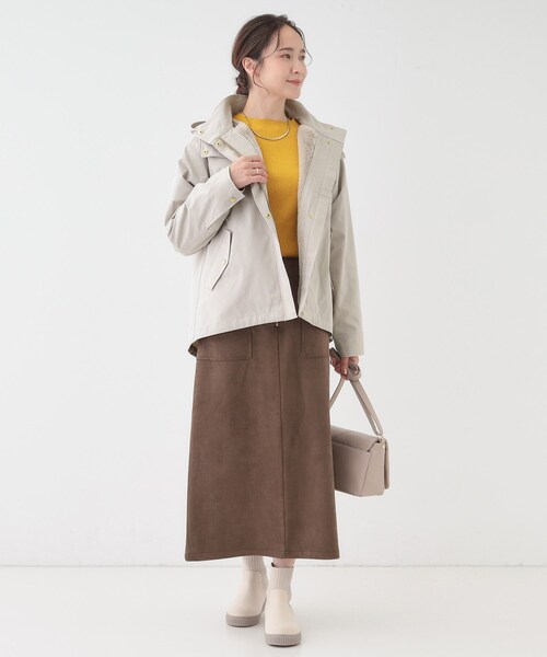 DRESKIP(ドレスキップ)の「【撥水/マルチWAY】フェイクファーライナー付き 欲張りマンパ(ブルゾン・レディース・ブラウン系/ブラック/ライトベージュ/ベージュ・01/04/03/02)」の9枚目の写真