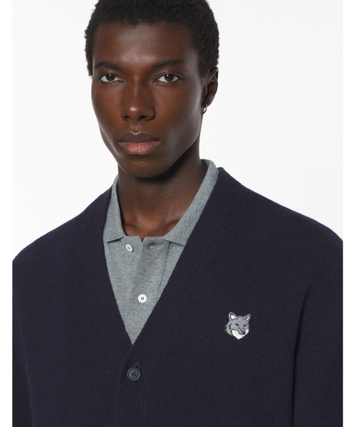 Maison Kitsune(メゾンキツネ)の「FOX HEAD LAMBWSOOL COMFORT CARDIGAN(カーディガン/ボレロ・メンズ・ブラック/ライトグレー/ネイビー・XS/S/M/L/XL)」の9枚目の写真