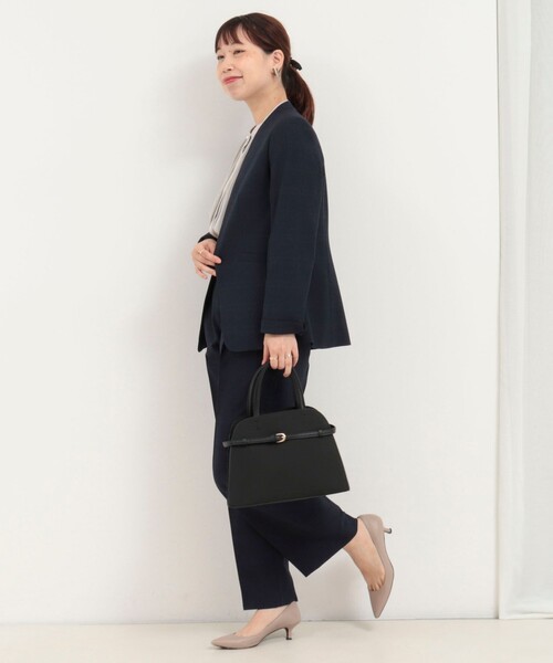 MICO COULIER（ミコクリエ）の「《セットアップ対応》ウールライクウインドペンノーカラージャケット（ノーカラージャケット・レディース・ブルー系その他/グレー系その他・38/36）」の6枚目の写真