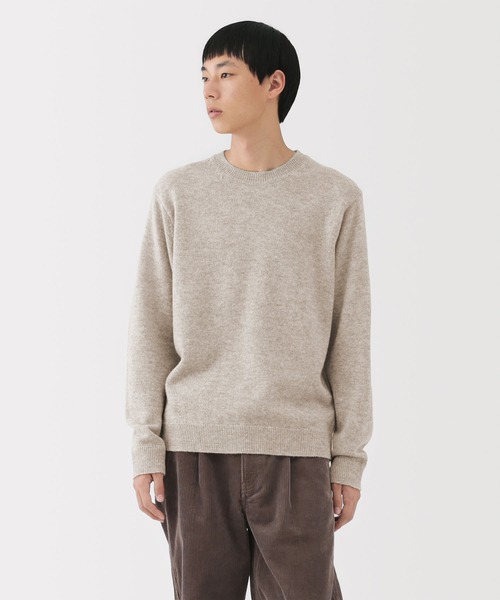 【期間限定価格】新品 STILL BY HAND ヤク混ミドルゲージ セーター 紳士 洗えるウールミドルゲージクルーネックセーター（ニット/セーター