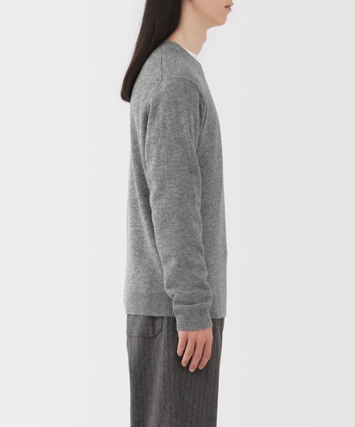 紳士 洗えるウールミドルゲージクルーネックセーター（ニット/セーター