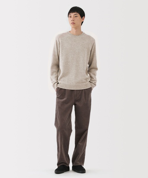 紳士 洗えるウールミドルゲージクルーネックセーター（ニット/セーター