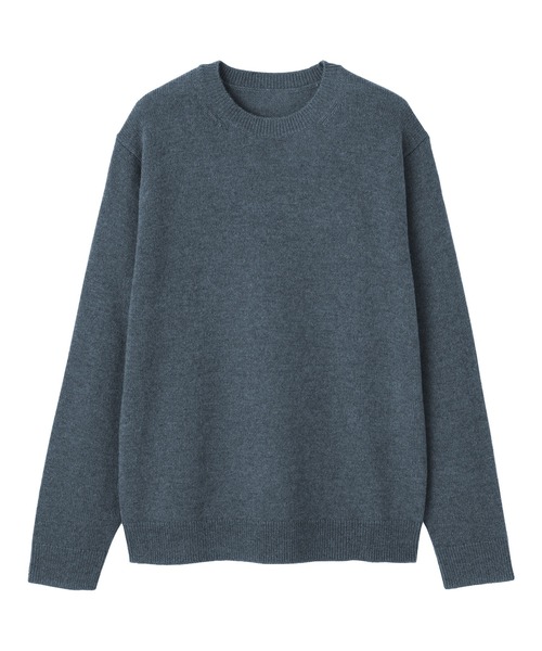 紳士 洗えるウールミドルゲージクルーネックセーター（ニット/セーター