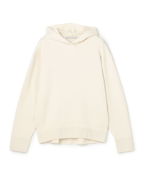 UNFILO（アンフィーロ）の「コットンカシミヤニット フーディ（ニット/セーター・レディース・ブラック系/ライトグレー系/ベージュ系/グレー系/ピンク系・MEDIUM/SMALL）」の4枚目の写真