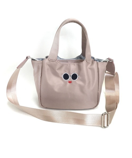 バッグ ハンドバッグ a-jolie パールサングラスちゃん エコファースクエアバッグ アジョリー かごバッグ サングラスちゃんかごバッグS si-2404 トート