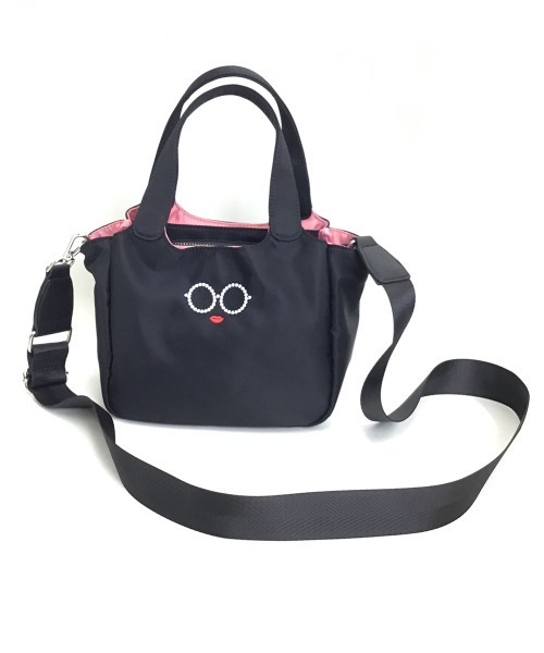 バッグ ハンドバッグ a-jolie パールサングラスちゃん エコファースクエアバッグ アジョリー かごバッグ サングラスちゃんかごバッグS si-2404 トート