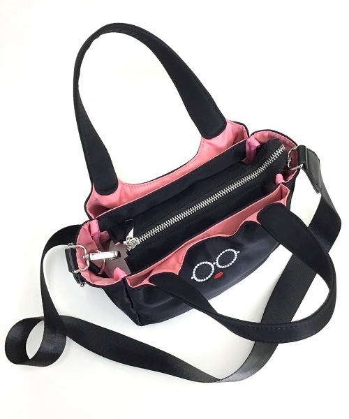 a-jolie（アジョリー）の「a-jolie パールサングラスちゃん ミニナイロンバッグ（ハンドバッグ・レディース・ピンク/グレー/ブラック・FREE）」の4枚目の写真