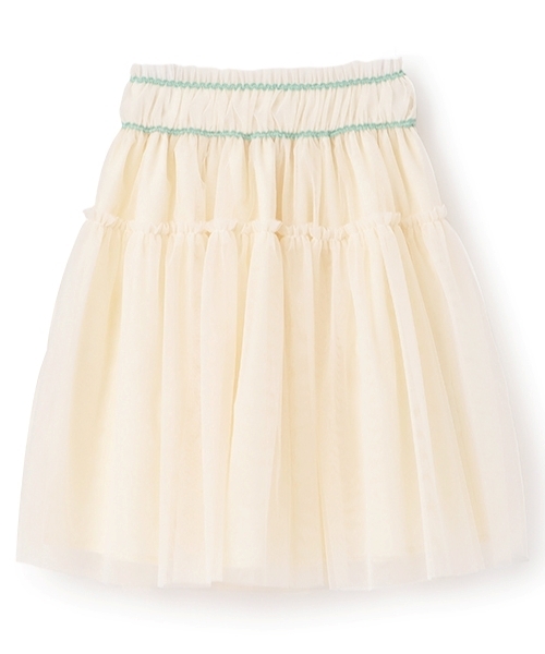 Lycee mine（リセマイン）の「ギャザーたっぷりチュールスカート（スカート・キッズ・ピンク/アイボリー/ブラック/ブルーグレー・150cm/140cm/120cm/130cm/110cm/100cm）」の9枚目の写真