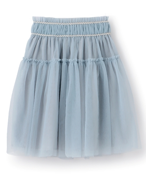Lycee mine（リセマイン）の「ギャザーたっぷりチュールスカート（スカート・キッズ・ピンク/アイボリー/ブラック/ブルーグレー・150cm/140cm/120cm/130cm/110cm/100cm）」の10枚目の写真