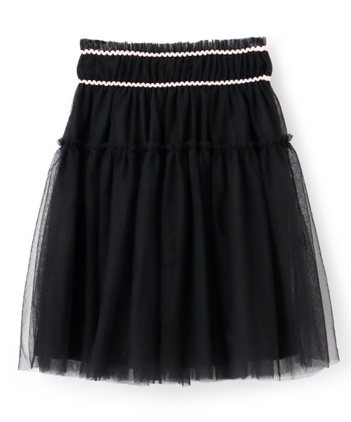 Lycee mine（リセマイン）の「ギャザーたっぷりチュールスカート（スカート・キッズ・ピンク/アイボリー/ブラック/ブルーグレー・150cm/140cm/120cm/130cm/110cm/100cm）」の11枚目の写真