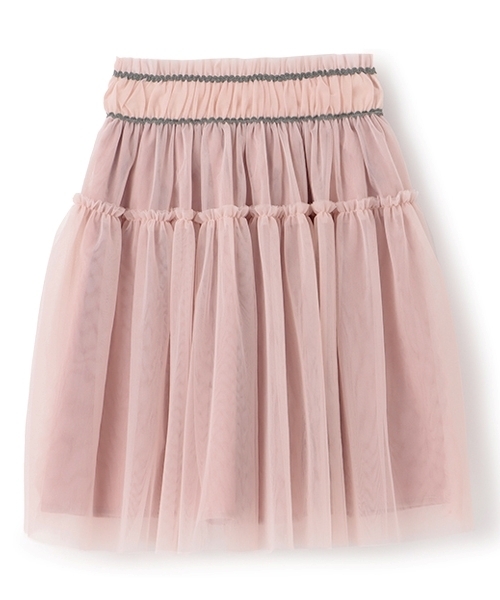 Lycee mine（リセマイン）の「ギャザーたっぷりチュールスカート（スカート・キッズ・ピンク/アイボリー/ブラック/ブルーグレー・150cm/140cm/120cm/130cm/110cm/100cm）」の12枚目の写真