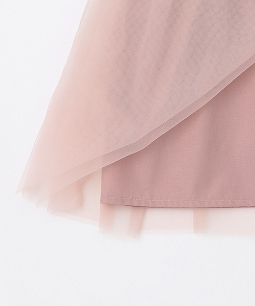 Lycee mine（リセマイン）の「ギャザーたっぷりチュールスカート（スカート・キッズ・ピンク/アイボリー/ブラック/ブルーグレー・150cm/140cm/120cm/130cm/110cm/100cm）」の16枚目の写真