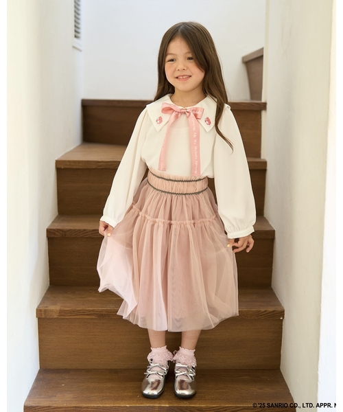 Lycee mine(リセマイン)の「ギャザーたっぷりチュールスカート【子供服】【キッズ】【女の子】(スカート・キッズ・ピンク/アイボリー/ブラック/ブルーグレー・150cm/140cm/120cm/130cm/110cm/100cm)」の17枚目の写真