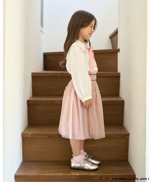 Lycee mine(リセマイン)の「ギャザーたっぷりチュールスカート【子供服】【キッズ】【女の子】(スカート・キッズ・ピンク/アイボリー/ブラック/ブルーグレー・150cm/140cm/120cm/130cm/110cm/100cm)」の18枚目の写真
