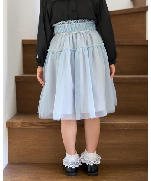 セール】ギャザーたっぷりチュールスカート（スカート）｜Lycee mine
