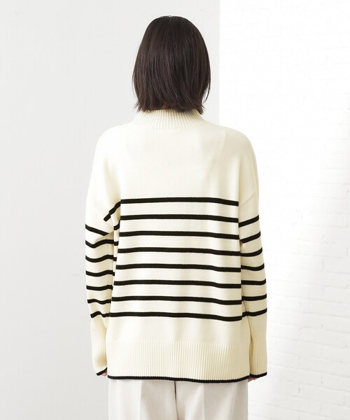 THE SHOP TK （ザ ショップ ティーケー ）の「【インしないで着られる】金ボタン ハイネックニット/毛玉になりにくい/静電気防止/洗濯機OK（ニット/セーター・レディース・ベージュ/ワインレッド/アイボリー系2/ブラック/グリーン系その他6・13/12）」の18枚目の写真