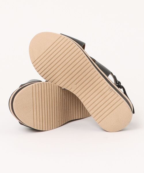 Jines（ジネス）の「クロスデザインサンダル【オーマイ サンダルズ/Oh my Sandals】（サンダル・レディース・アイボリー/ブラック・37/36）」の4枚目の写真