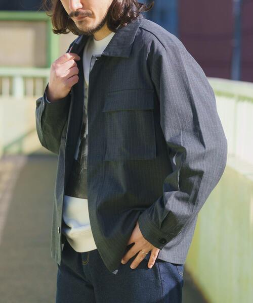 セール】Pinstripe Flyfront Jacket（その他アウター）｜ITEMS