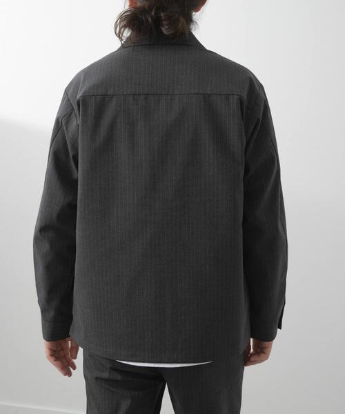 ITEMS URBANRESEARCH（アイテムズ アーバンリサーチ）の「Pinstripe Flyfront Jacket（その他アウター・メンズ・チャコールグレー/ブラック/ネイビー・MEDIUM/LARGE）」の17枚目の写真