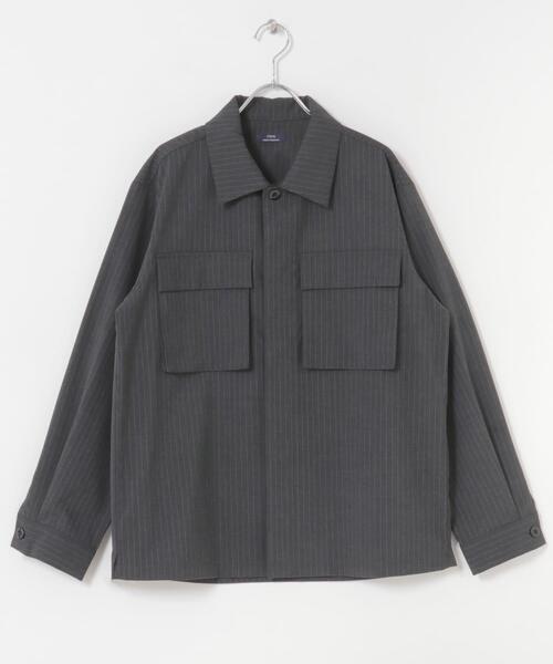 ITEMS URBANRESEARCH（アイテムズ アーバンリサーチ）の「Pinstripe Flyfront Jacket（その他アウター・メンズ・チャコールグレー/ブラック/ネイビー・MEDIUM/LARGE）」の21枚目の写真