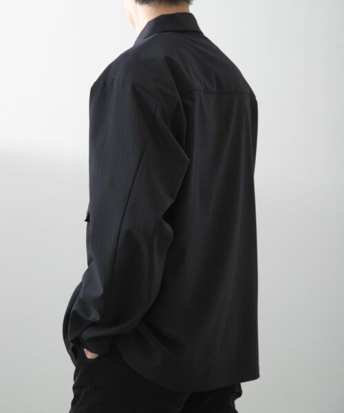 ITEMS URBANRESEARCH（アイテムズ アーバンリサーチ）の「Pinstripe Flyfront Jacket（その他アウター・メンズ・チャコールグレー/ブラック/ネイビー・MEDIUM/LARGE）」の4枚目の写真