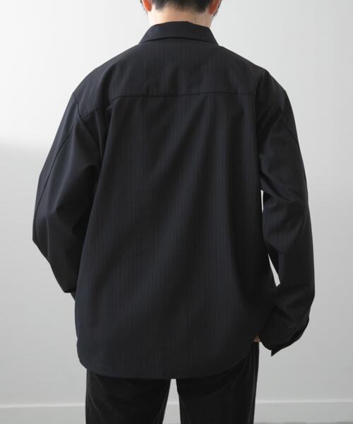 ITEMS URBANRESEARCH（アイテムズ アーバンリサーチ）の「Pinstripe Flyfront Jacket（その他アウター・メンズ・チャコールグレー/ブラック/ネイビー・MEDIUM/LARGE）」の5枚目の写真