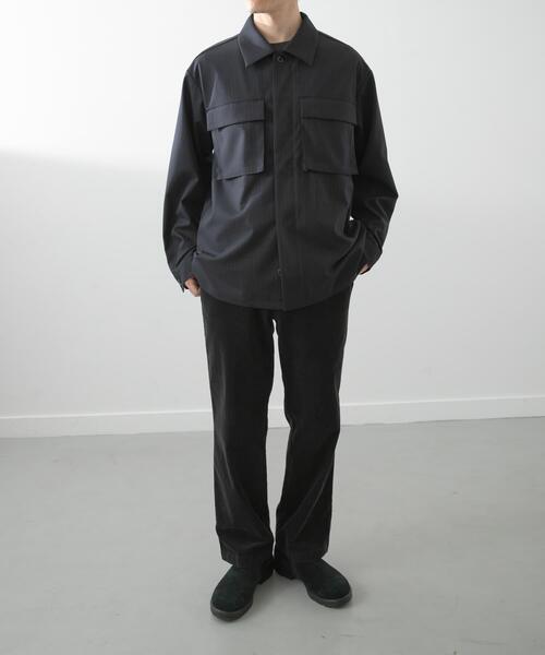 ITEMS URBANRESEARCH（アイテムズ アーバンリサーチ）の「Pinstripe Flyfront Jacket（その他アウター・メンズ・チャコールグレー/ブラック/ネイビー・MEDIUM/LARGE）」の6枚目の写真