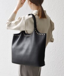 SHIPS any（シップス エニィ）の「【WEB限定】SHIPS any: ポーチ付き スタッズ A4 トート バッグ（トートバッグ）」