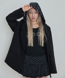 Heart Tattoo（ハートタトゥー）の「sweat hoodie wool jacket coat / スウェットフーディ　ウールジャケットコート（その他アウター・レディース）」