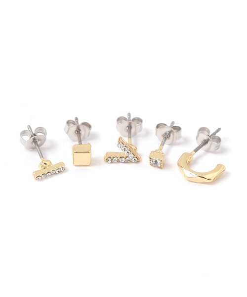 LAKOLE(ラコレ)の「Vラインビジューピアス10点セット / 599605(ピアス(両耳用)・レディース・その他1/その他2・FREE)」の4枚目の写真