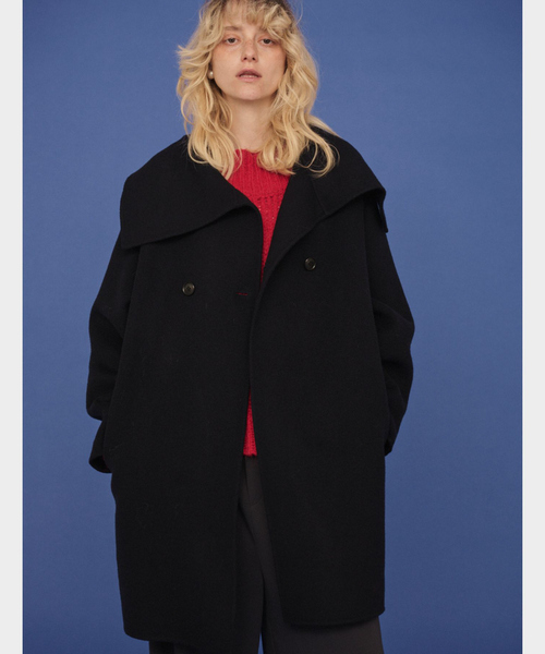 Rouge vif(ルージュヴィフ)の「ウール混オーバーカラーリバーコート(その他アウター・レディース・チャコールグレー/ネイビー・フリー)」の15枚目の写真