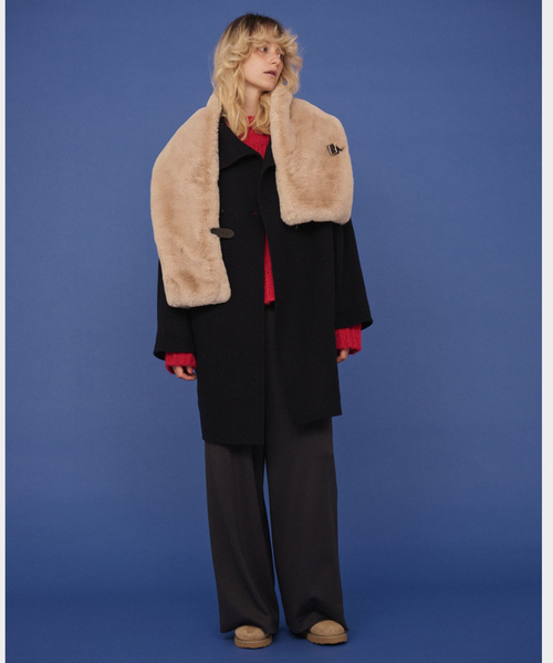 Rouge vif(ルージュヴィフ)の「ウール混オーバーカラーリバーコート(その他アウター・レディース・チャコールグレー/ネイビー・フリー)」の7枚目の写真