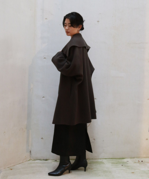 Rouge vif(ルージュヴィフ)の「ウール混オーバーカラーリバーコート(その他アウター・レディース・チャコールグレー/ネイビー・フリー)」の17枚目の写真