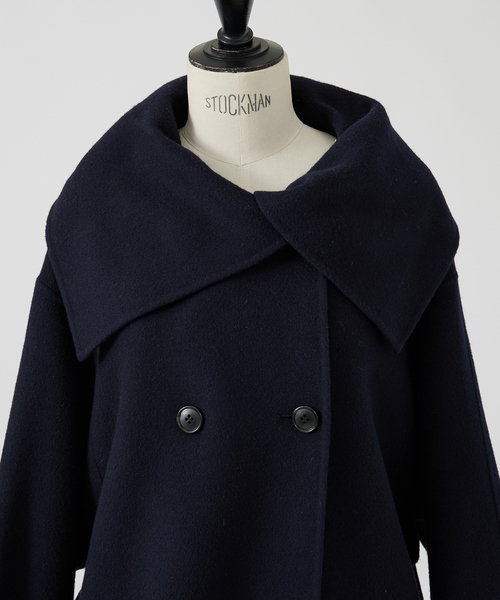 Rouge vif(ルージュヴィフ)の「ウール混オーバーカラーリバーコート(その他アウター・レディース・チャコールグレー/ネイビー・フリー)」の5枚目の写真