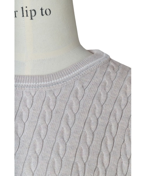Her lip to(ハーリップトゥー)の「Cable Knit Docking Flared Dress(ワンピース・レディース・ブラウン系/ダークグリーン系/グレー・S/M)」の16枚目の写真