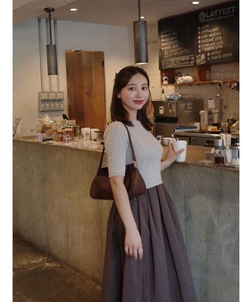 Cable Knit Docking Flared Dress（ワンピース）｜Her lip to（ハー