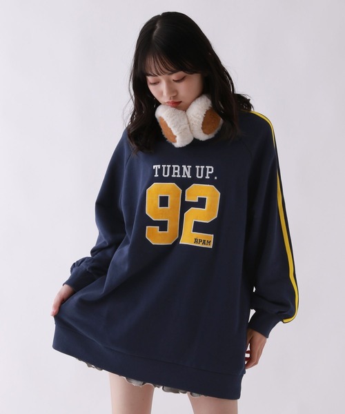 repipi armario（レピピ アルマリオ）の「ナンバリングワンピース（ワンピース・キッズ・スミクロ/ベージュ/ネイビー・SMALL/MEDIUM/LARGE）」の3枚目の写真