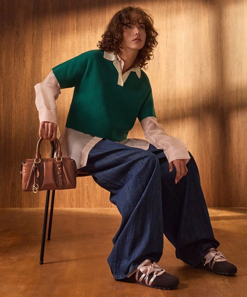 Britton ブリットン ルーシュドトップハンドルトートバッグ（トート