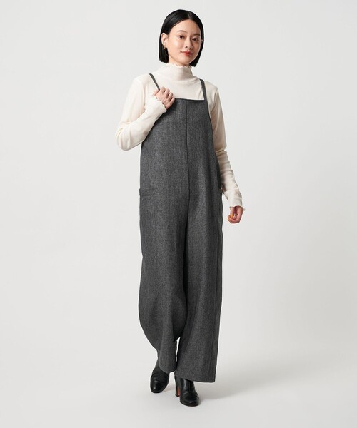 A DAY IN THE LIFE UNITED ARROWS（アデイインザライフユナイテッドアローズ）の「ツイードライク オールインワン ＜A DAY IN THE LIFE＞（サロペット/オーバーオール・レディース・ブラウン系/ダークグレー/コバルトブルー・FREE）」の3枚目の写真