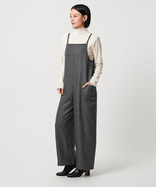 A DAY IN THE LIFE UNITED ARROWS（アデイインザライフユナイテッドアローズ）の「ツイードライク オールインワン ＜A DAY IN THE LIFE＞（サロペット/オーバーオール・レディース・ブラウン系/ダークグレー/コバルトブルー・FREE）」の4枚目の写真