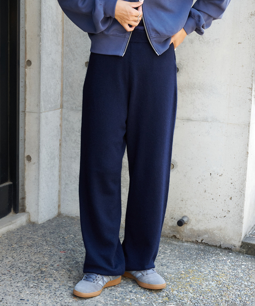 OUTDOOR PRODUCTS（アウトドアプロダクツ）の「ルーズニットパンツ（スラックス・レディース・グレー/ネイビー・FREE）」の14枚目の写真