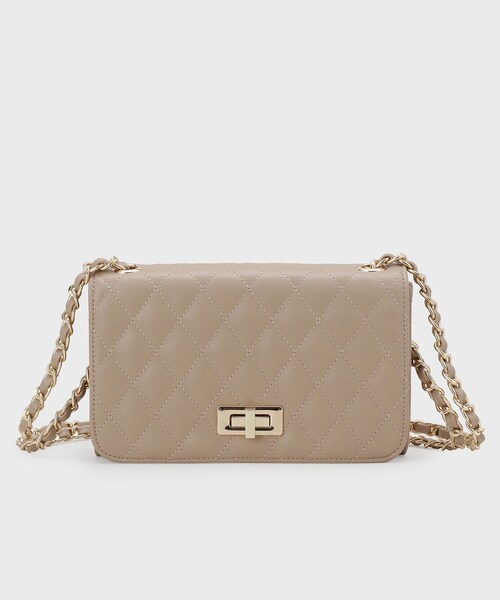 UNTITLED（アンタイトル）の「キルティングチェーンショルダー（ショルダーバッグ・レディース・ナチュラル/ブラック/キャメル・99）」の3枚目の写真