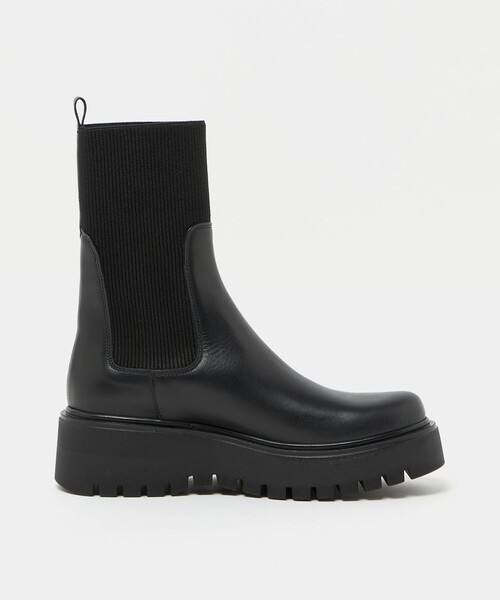 CORSO ROMA,9(コルソローマ)の「<CORSO ROMA 9>レザー リブ サイドゴアブーツ(ブーツ・レディース・ブラック・38/36/37)」の8枚目の写真