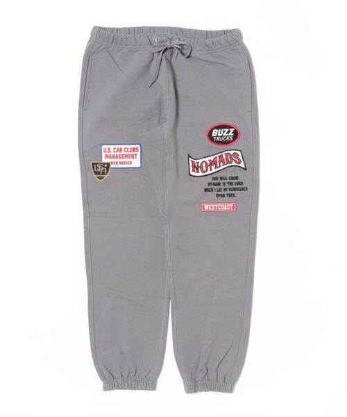 セール】【ANTIBAL】ワッペン風刺繍ロングパンツ スウェットパンツ