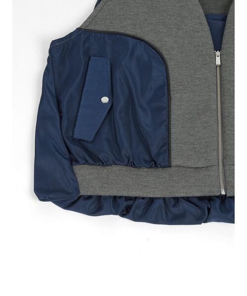 :ETHROF(イーサオブ)の「TRIMMING BI-COLOR CARDBOARD VEST(ベスト・レディース・ブラック/グレー・FREE)」の22枚目の写真