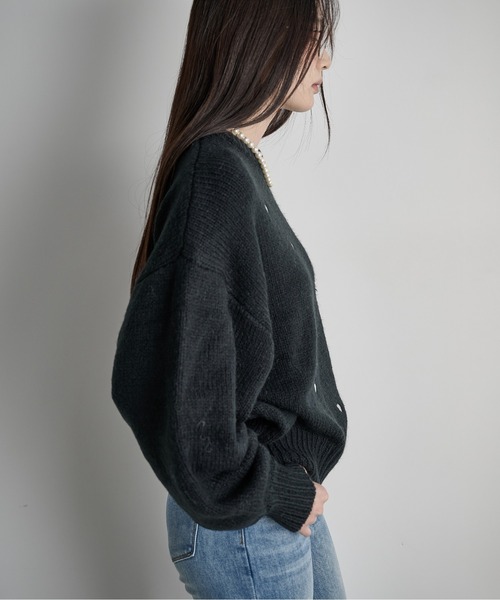 THE YOn（ザヨン）の「ハート刺繍ニットプルオーバー（ニット/セーター・レディース・グレイッシュベージュ/ブラック/アイボリー・FREE）」の21枚目の写真