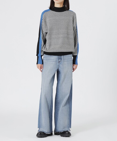 LOVELESS(ラブレス)の「リコンストラクトバギーデニム(デニムパンツ・レディース・ブルー系その他3/グレー系その他・36/38/34)」の9枚目の写真